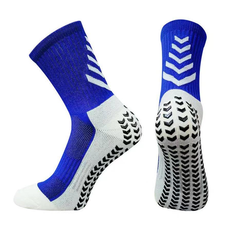 Non Slip Grip Soccer Socks with Triangle Silicone Dots for Enhanced Traction and Stability Athletic Sports Crew Socks for Football Training
