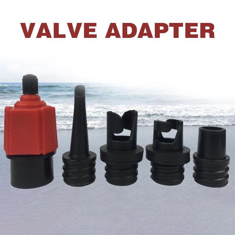 Surfboard,Inflatable Bed Inflatable SUP Pump Valve Adapter Set Standard Schrader Air Valve Adapter with Valve Installation Tool and Nozzle Air Pump Converter for Kayaking