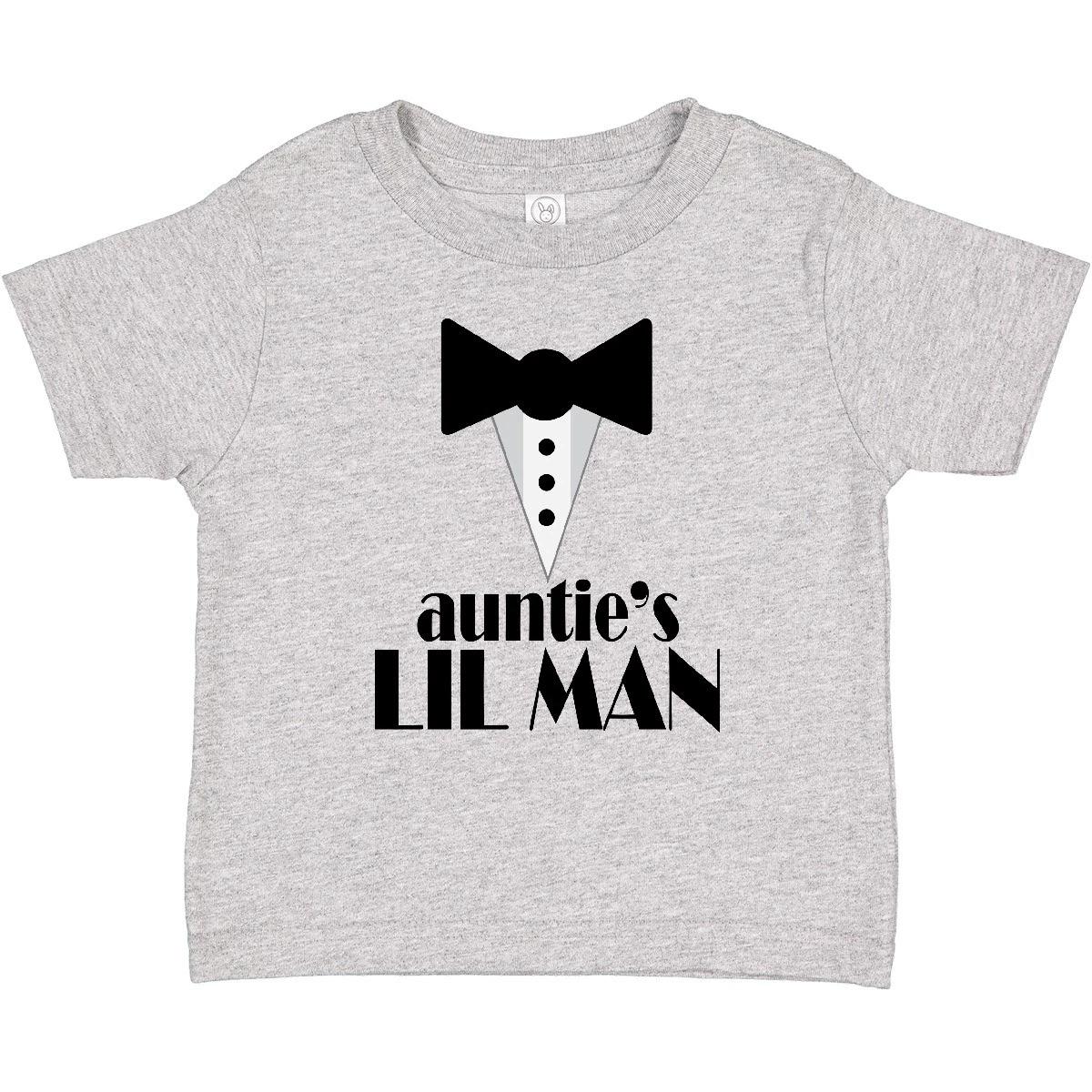 Inktastic Auntie s Lil Man Baby T-Shirt Auntie Aunty Kids Tux Cute Childs Infant 130