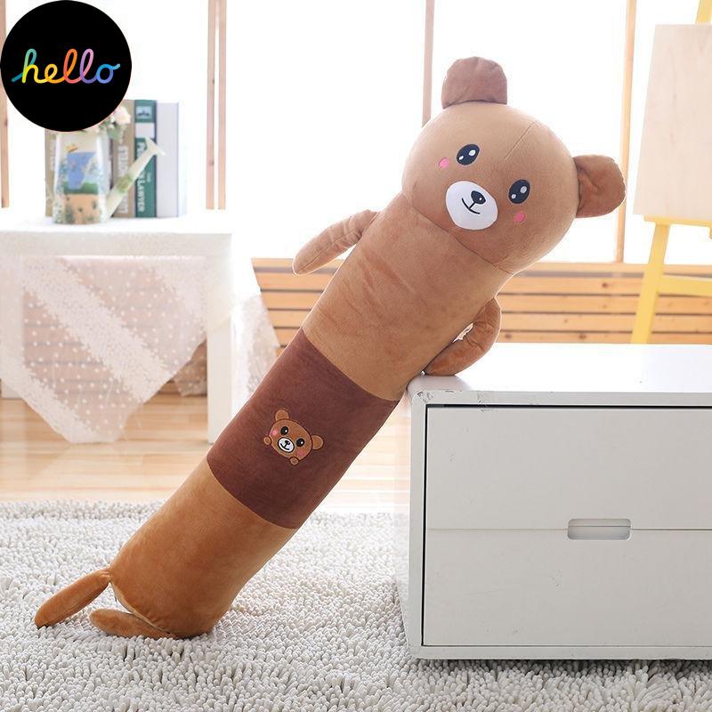 Long Strip Pute Sylindrisk Plysj Sovepute Avtagbar Vaskbar Seng Sovepute