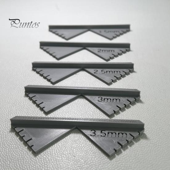 Bookbinding Alignment Tool 5Pcs/Set Corner Cutting Jigs, Binding Tools, 1.5mm 2mm Precision Supplies 2.5mm 3mm 3.5mm Plastic Measurement Rulers