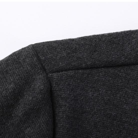 Men Shirt Fake Two-piece Cardigan Turn-down Collar Single-breasted Long Sleeves Color Matching Knitted Formal Business Style Top