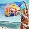 Cartoon P-Pororo Cute Microfiber Beach Towel Absorbent Quick Dry Soft Yoga Swimming Resort Mountain Climbing Towel