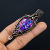 Multi Fire Labradorite Pendant Gemstone Jewelry, 999 Copper Wire Wrapped Pendant, Gift For Women Handmade Pendant