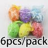 (6pcs/pack) 4x6cm Easter Color Particle Simulation Egg Foam Eggs Festival Decorations Party Pendant DIY