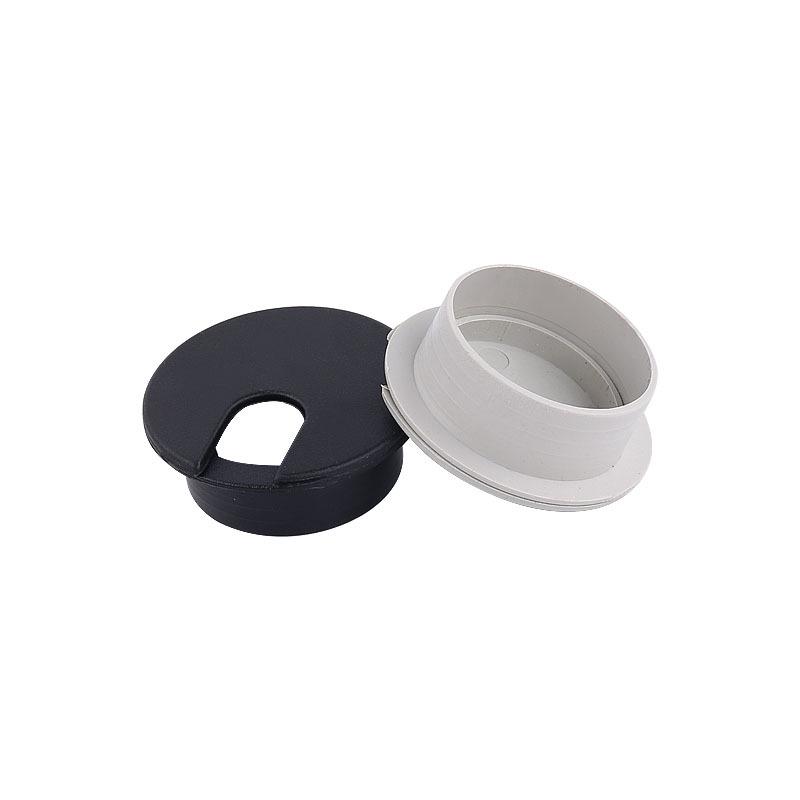 Xiangzhen U-Shaped Desktop Cable Hole Cover, Dustproof, ABS, Black/White