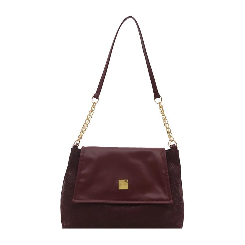 

Largecapacity bag women s summer new fashion niche women s bag texture chain shoulder bag crossbody tote bag червоний