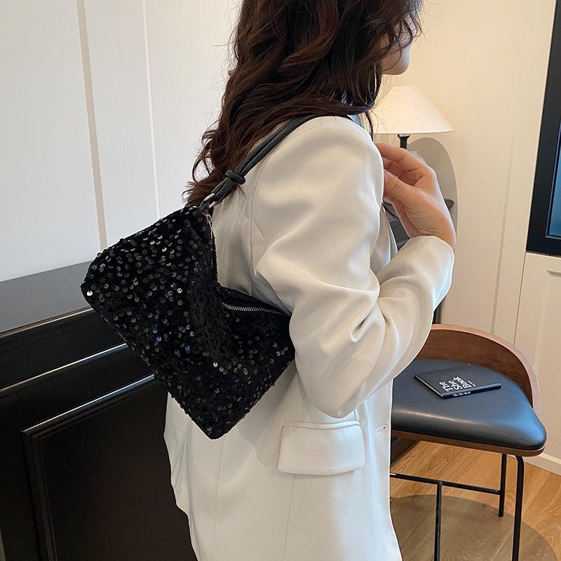 Sequins Fashion Trend Portable Shoulder Bag New Niche Versatile Casual Underarm Bag