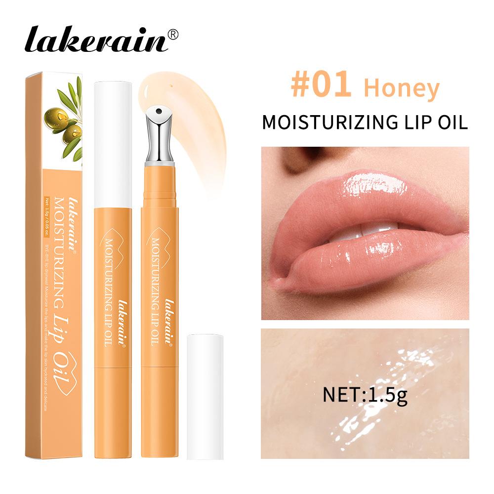 6 Farben Lipgloss Langhaltende Lippenstifte Make-up Transparenter Lipgloss Pflege der Lippen Kosmetik Tönung Öl Aufpolsternd Feuchtigkeitsspendend Oliven Honig Lippenstift