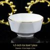 Jingdezhen Ceramic High-Foot Rice Bowls - Set of 3