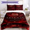 3pcs Duvet Cover Set (1*Duvet Cover + 2*Pillowcase, Without Core), Arsenal F.C Print Soft All‑Season Bedding Set, Home Bedroom Decor Gift