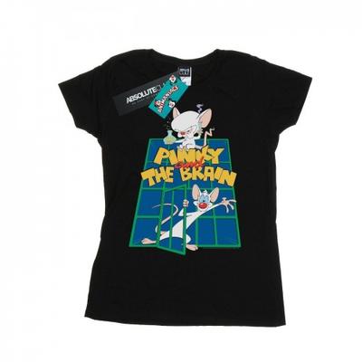 Camiseta feminina/feminina de algodão Pinky And The Brain Laboratory