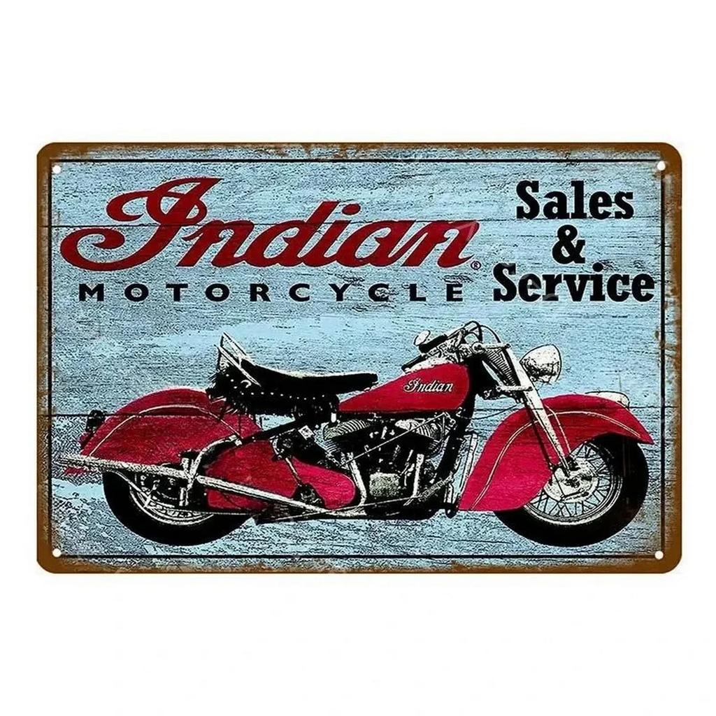 Plaque Metal Tin Signs Old Motorcycles Wall Decoration Vintage Art Posters Iron Painting for Man Cave Home Cafe Garden Club Bar