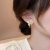 Korean Fashion Zircon Butterfly Stud Earrings for Women Elegant Sweet Metal CZ Wedding Party Jewelry Gifts