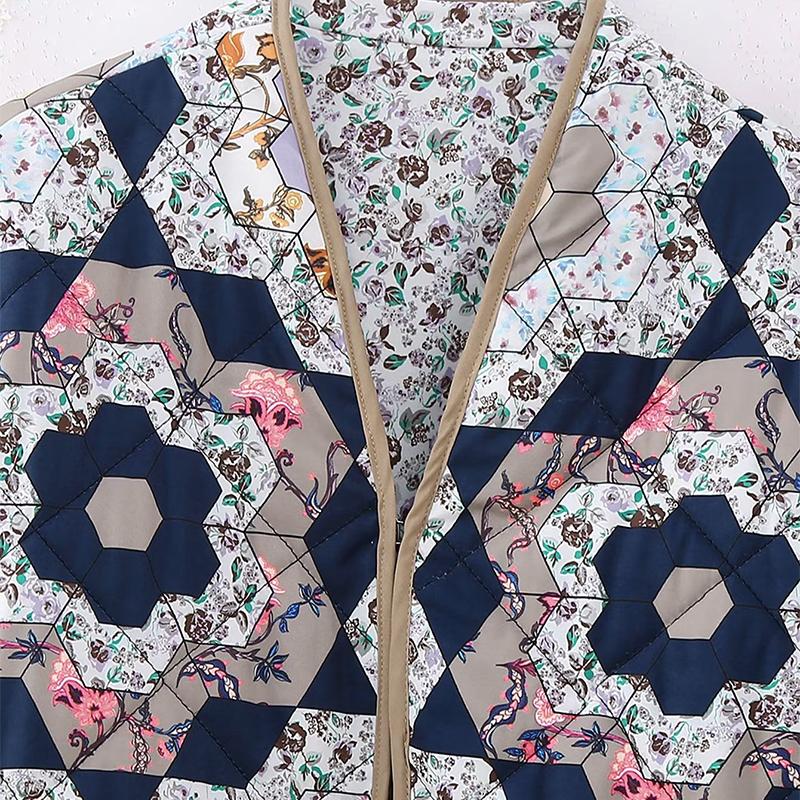 Двусторонняя свободная хлопковая куртка с принтом — фото 10