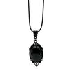Gothic Mirror Crystal Time Gem Necklace: European & American Trendy Pendant