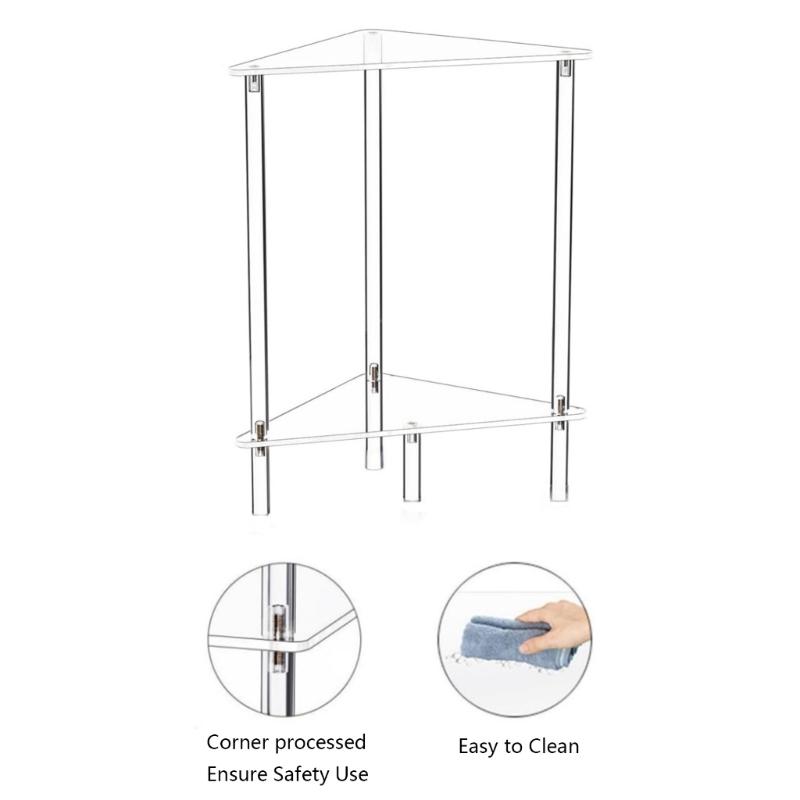 Modern Triangulum Shower Shelf 2 Layer Waterproof Bathroom Organizers With No boring Installation