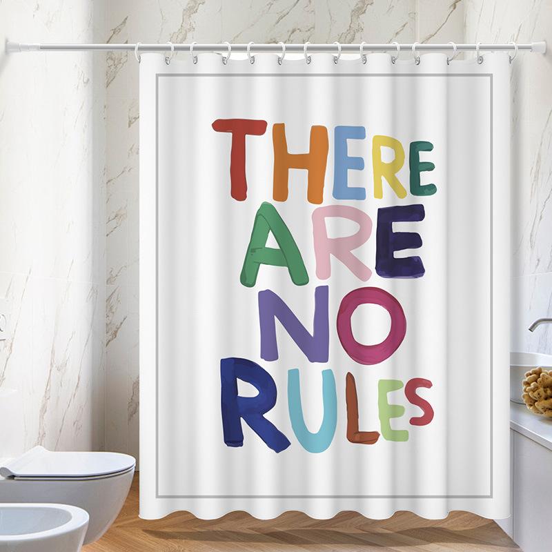 Cartoon Fun Series washable Dirt-Resistant Shower Curtain Shower Head waterproof Polyester Bath Curtain For Home Decor