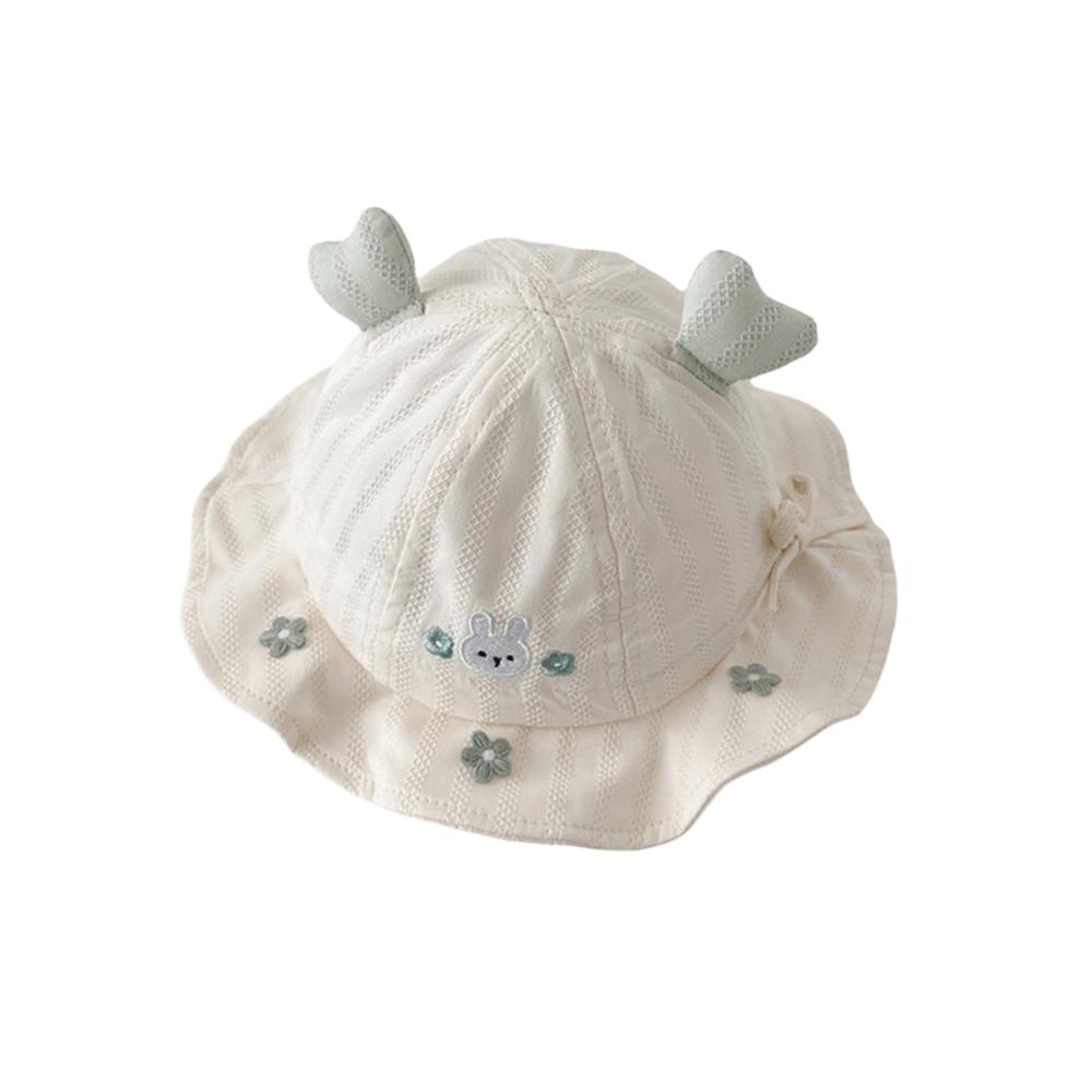 

Cartoon Rabbit Fisherman Cap Adjustable Basin Hat Korean Style Baby Bucket Hat Summer жовтий