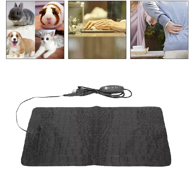 Heizung Haustier Elektrisches Hunde Katze Bett Wärmer 3 Modi Wasserdicht Teppich Decke USB Bett