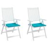 Garden Chair Cushions 2 Pcs Turquoise 50x50x4 Cm Fabric
