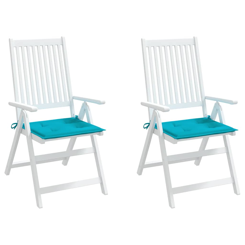 Garden Chair Cushions 2 Pcs Turquoise 50x50x4 Cm Fabric