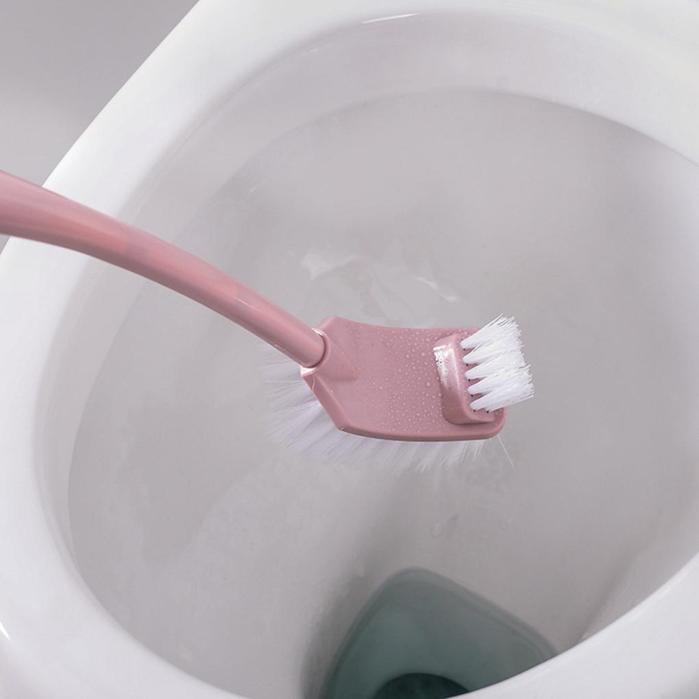 Home Office Bathroom Toilet Brush Set Strong Bristles Good Grips Compact Long Brush Heavy Base
