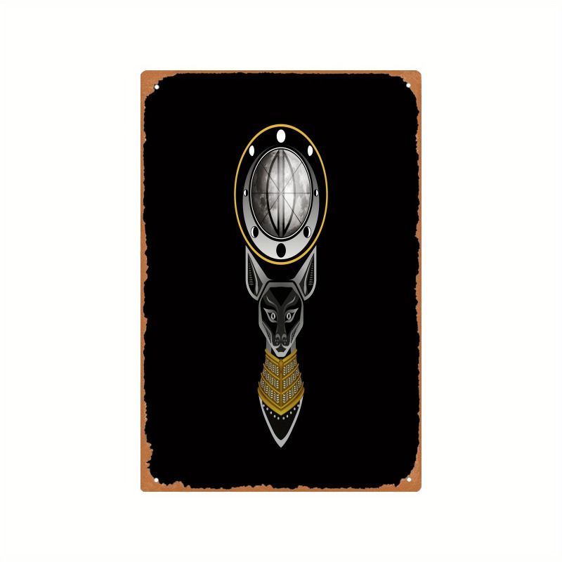 Vintage Ägyptisches Blechschild Wandkunst Heimdekor Metallposter Hängendes Schild