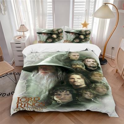 3pcs Lord_of_the_Rings Duvet Cover Set (1 Duvet Cover + 2 Pillowcases, No Core) - Comfortable, And Breathable Bedroom Decoration Yy251104020