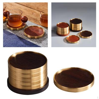 6 Piezas Posavasos de Madera Multiusos Ligero Fácil de Transportar Base para Taza de Café Protección de Mesa para Té