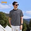 JEEP Men's Color Block Striped Short Sleeve T-Shirt