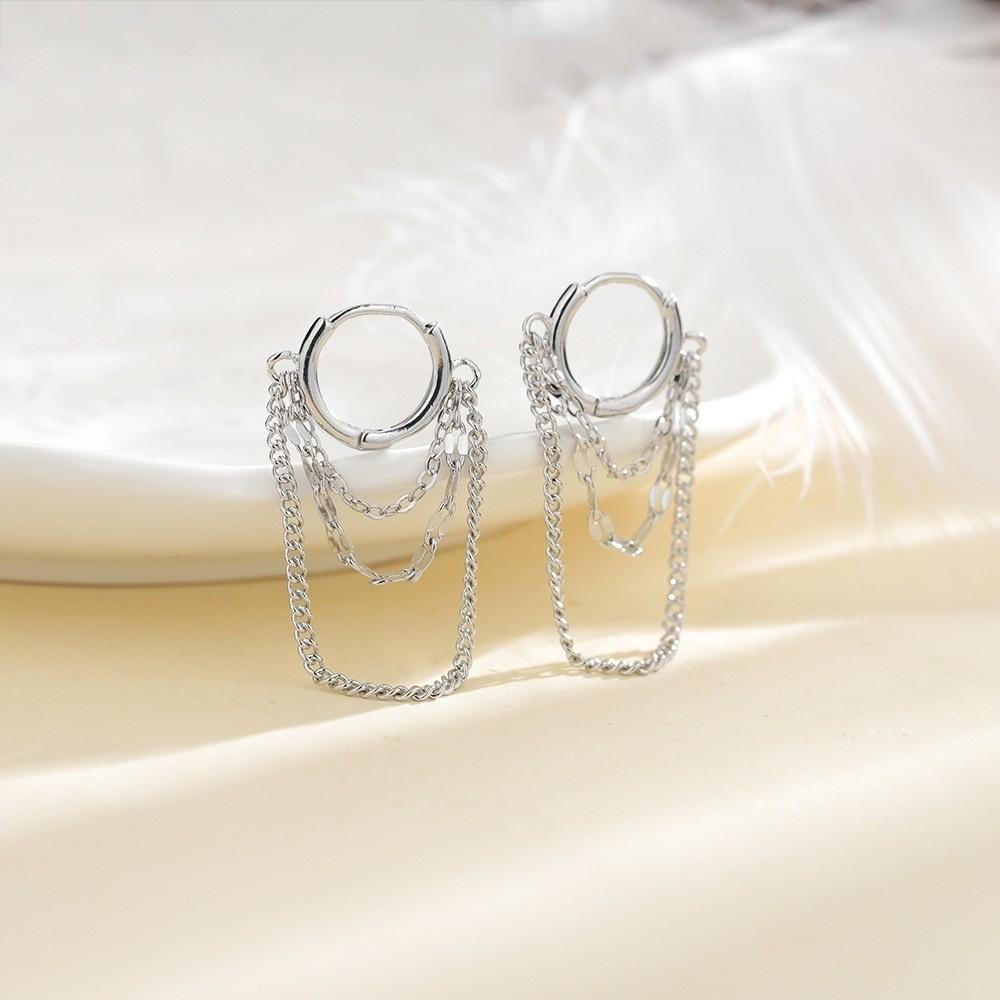 Tassel Hoop Earrings Hypoallergenic Ear Cuff Accessory Chain Earrings  Gift