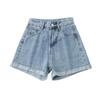 Women's High-Waisted Loose Fit Wide-Leg Denim Shorts