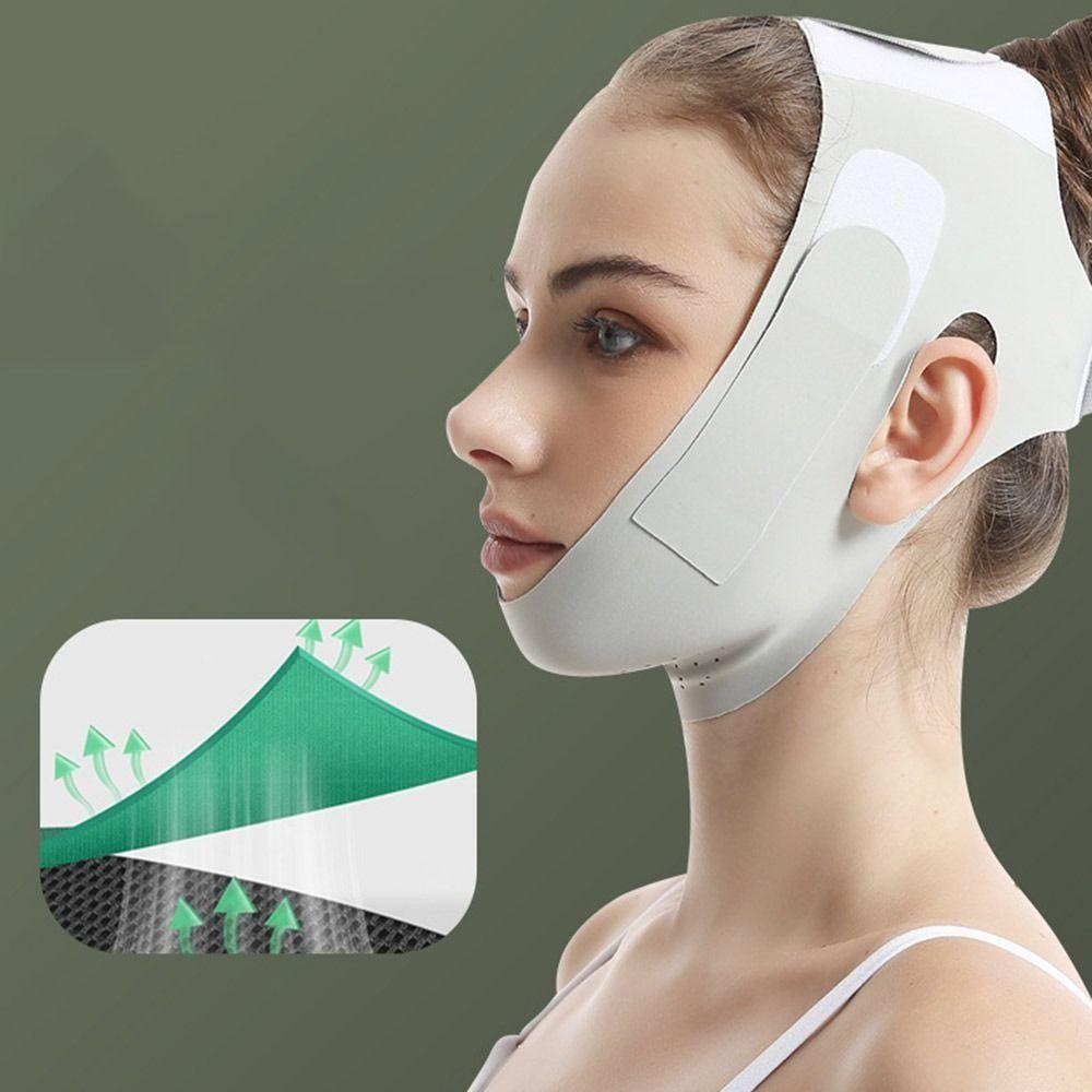 Breathable Face Lifting Belt Adjustable Face Lift Band Portable Chin Up Mask  Skin Care