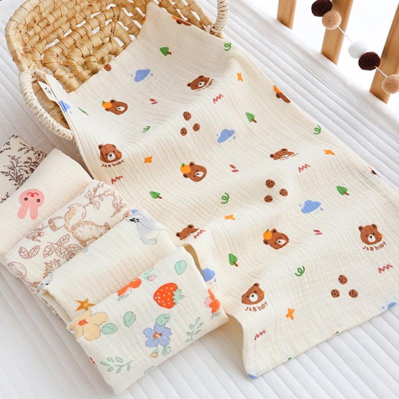 25X50Cm Baby Six-Layer Pure Cotton Gauze Small Towel Face Towel Square Towel Mouth Towel Baby Washcloth