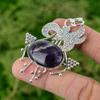 Daughters Day Sale Chevron Amethyst Stone 925 Sterling Silver Birthday Pendant