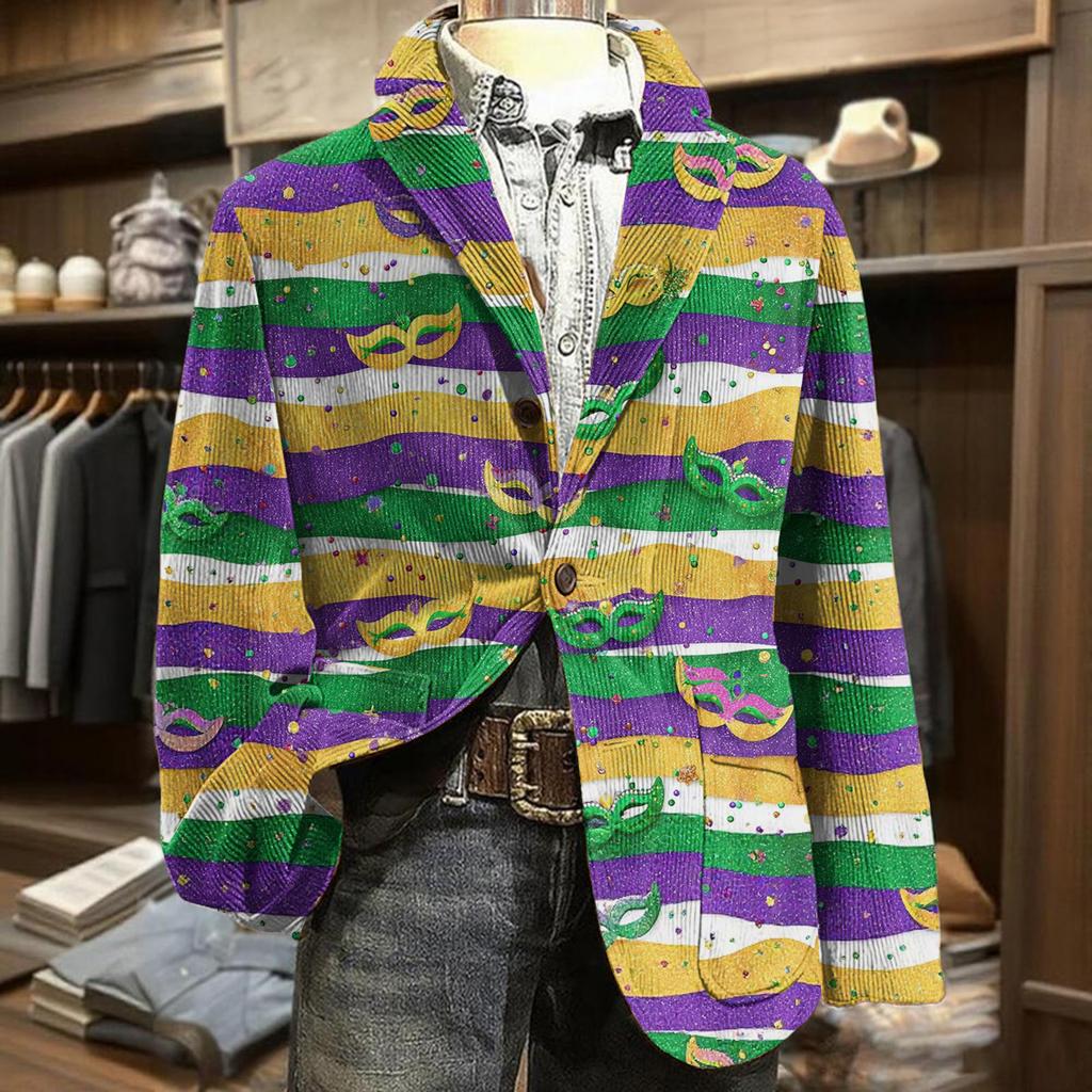 Herren Business Casual Karneval Cordjacke