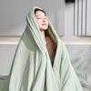 Class A Silk Summer Quilt: Antibacterial, Skin-Friendly, Solid Color for Mother and Baby, Ideal for Air Conditioning, Spring, and Autumn.
