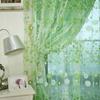 100x200cm Floral Sheer Curtain Tulle Drape for Bedroom Living Room Balcony Window Decoration