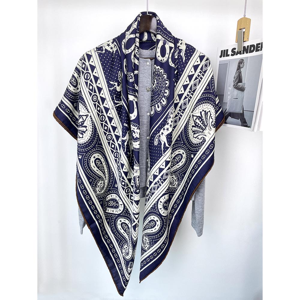 Love Heart Luxury Silk & Wool Double-Sided Women's Scarf Shawl