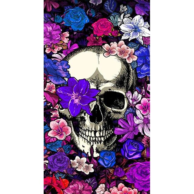 Fantasy Gothic Lebka Květina Diamantový obraz Holubice Růže Plná Diamantová výšivka Kutilská sada křížkového stehu Mosaic kamínky Q389