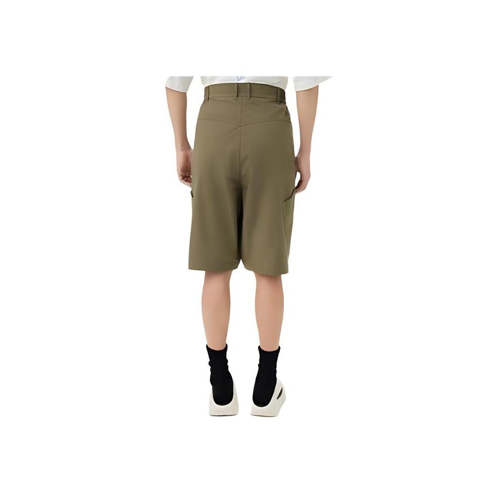 Li Ning Earth Seamless Series Solid Color Loose Casual Shorts Men Shorts Military-Green AKST055-2