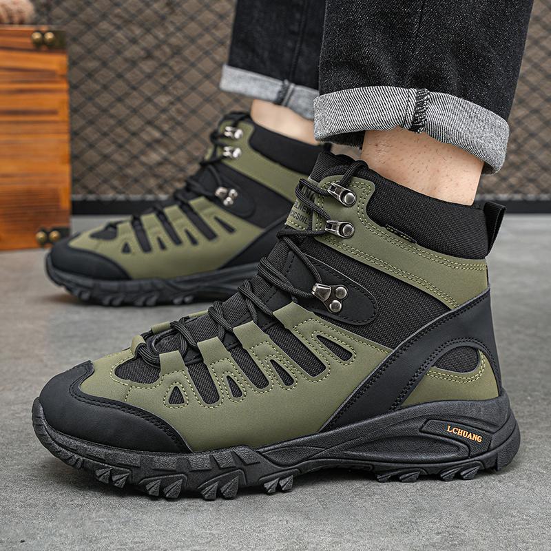 Men Tactical Boots Lace Up Male Ankle Military Army Boots Unisex Work Hiking Shoe Desert Waterproof Brand Climbing Shoes