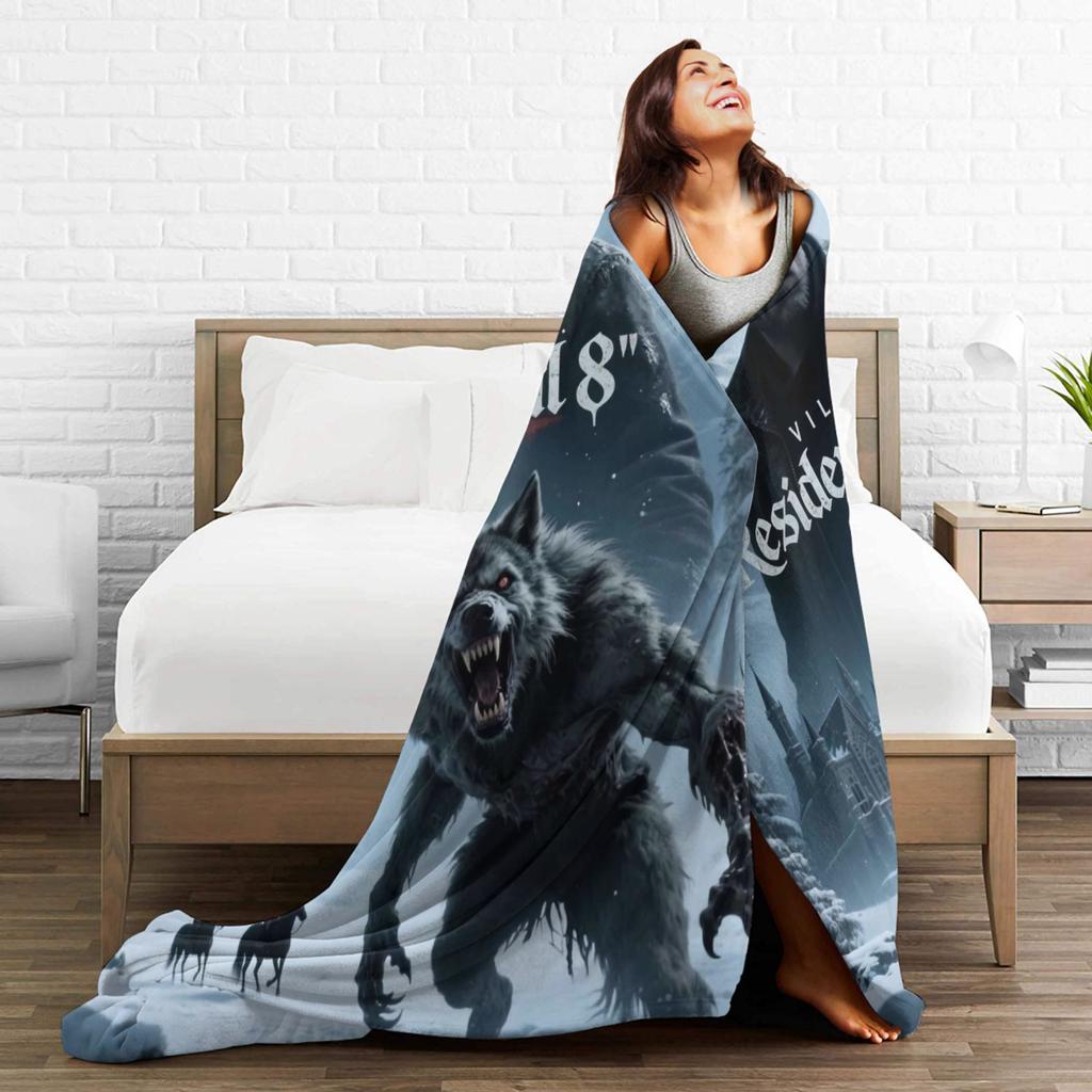 Resident Evils Village Plush Blanket Child Flannel Throw Blanket For Bedroom Super Soft Design Quality Bedspread Birthday Gift