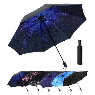 Kompakter, winddichter UV-Regenschirm für Damen und Herren, leichter automatischer Regenschirm, sonniger, regnerischer Regenschirm, wasserdicht, tragbar, klein