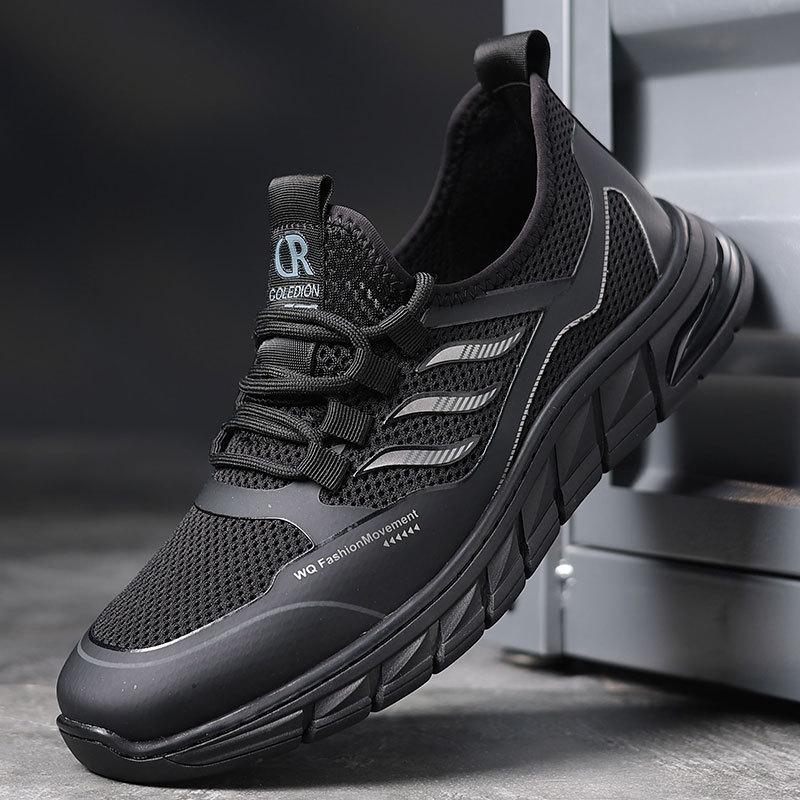 Summer breathable coconut 2025 new versatile casual shoes men's mesh shoes men's trendy shoes flying woven sports shoes men's