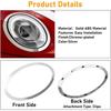 For Mini For Cooper F55 F56 F57 2014- Gloss Black/Silver Plated Headlight Ring Bezel Trim Surround Cover 51137300631