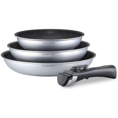 Pandesæt - Arthur Martin - AM130S - 20-24-28 cm - Aftageligt håndtag - Non-stick
