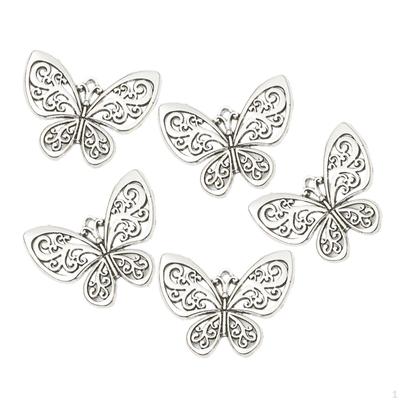 50 Pieces Butterfly Charms Pendent Findings Mini Shape Accessories for