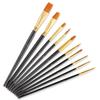10Pcs Set High Quality Nylon Hair Painting Brushes Watercolor Gouache DIY Fabric Painting Set Round Tips